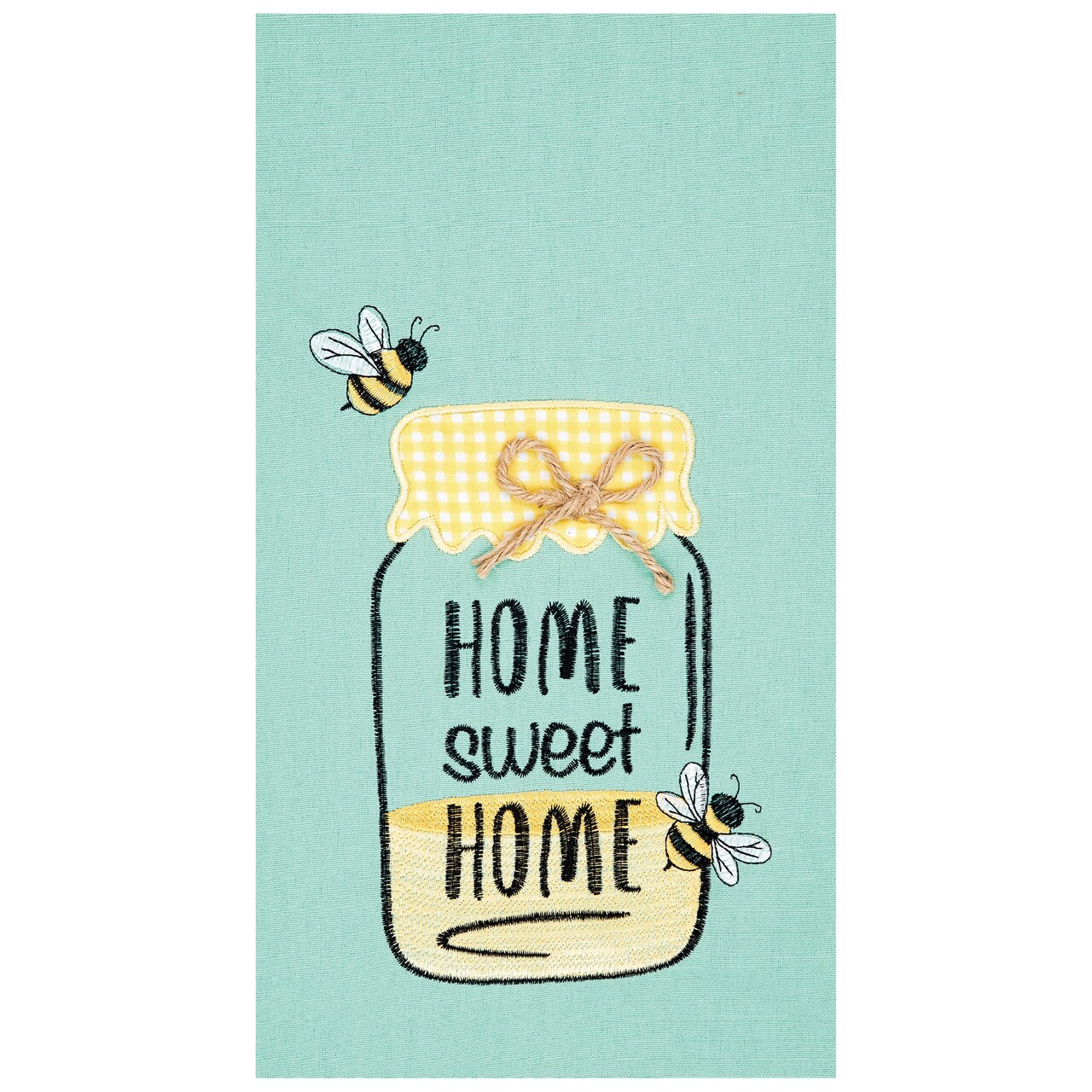 Home Sweet Home Embroidered Cotton Kitchen Towel